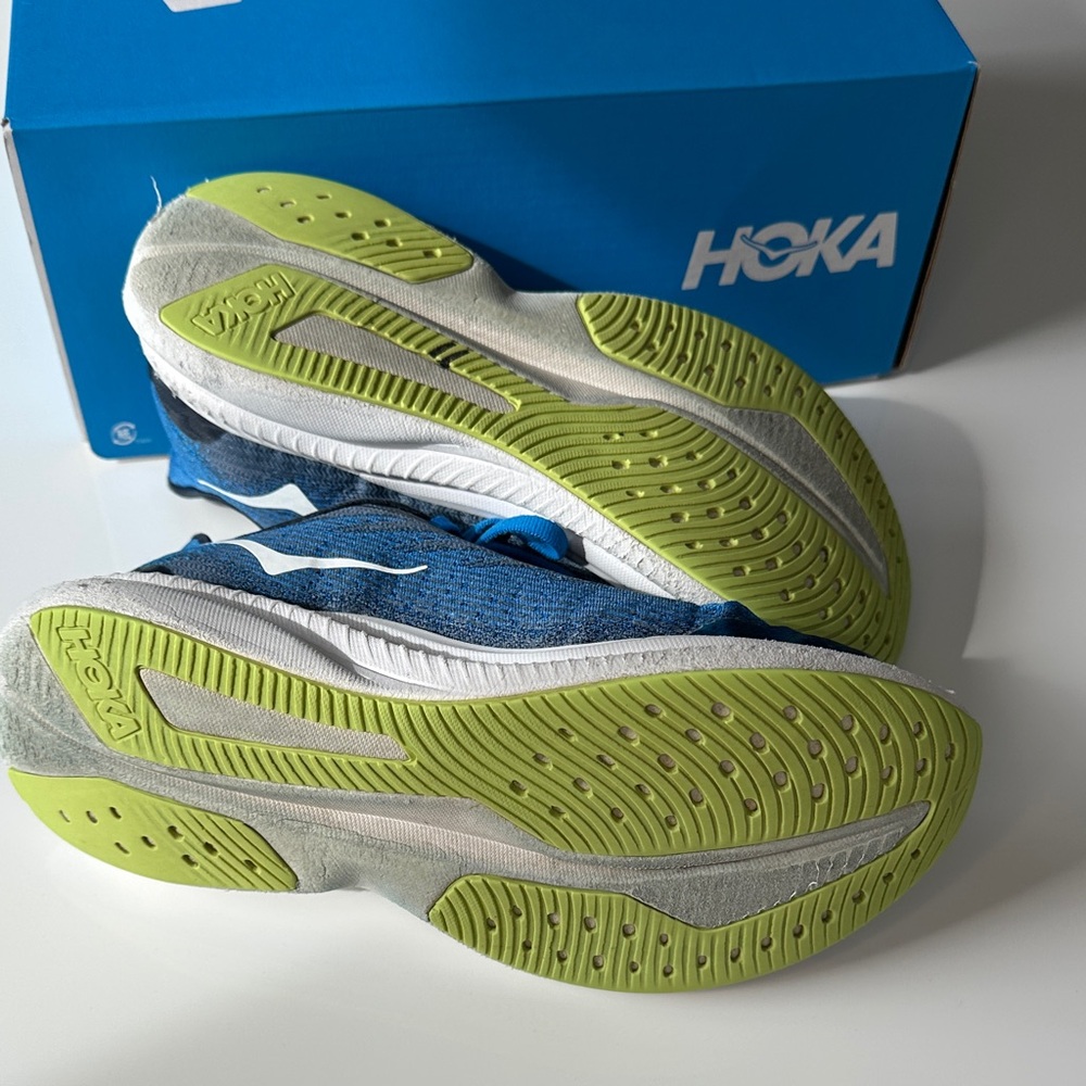 Hoka Kids Mach 6 Vibrant Blue Athletic Shoes Size 4 - Picture 5 of 6